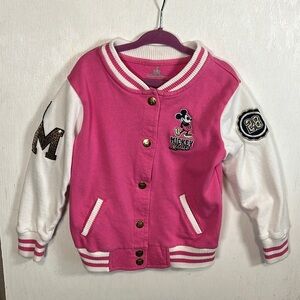 Mickey Mouse Letterman’s Girls Lightweight Jacket Size XS
